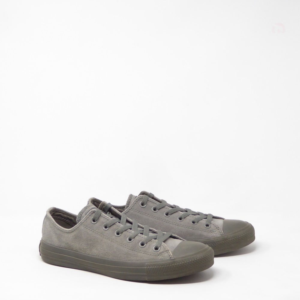 Converse Chuck Taylor Monochrome Low Top Grey Suede Sneakers Mens 8 / Womens 10